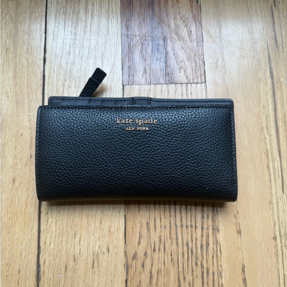 Kate Spade Black Pebbled Leather Wallet